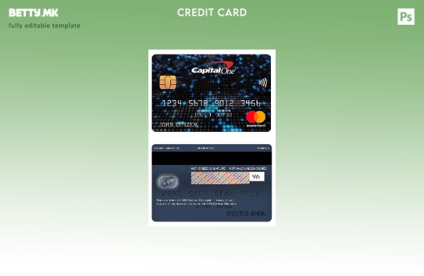 Модерен стил на USA Capital One шаблон за мастер картички на банка